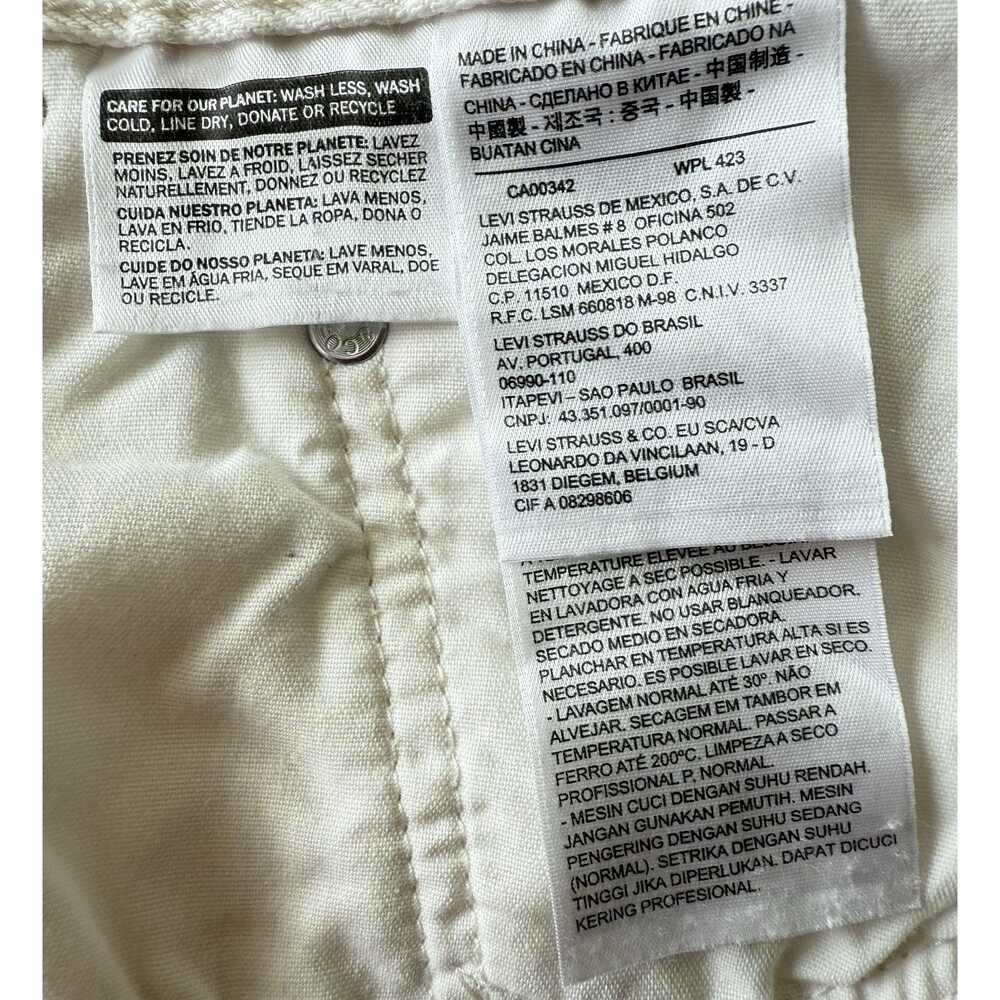 Levi's 501 Jeans Mens Size‎ 30x32 501 CT Customized Tapered Distressed White - Picture 8 of 12
